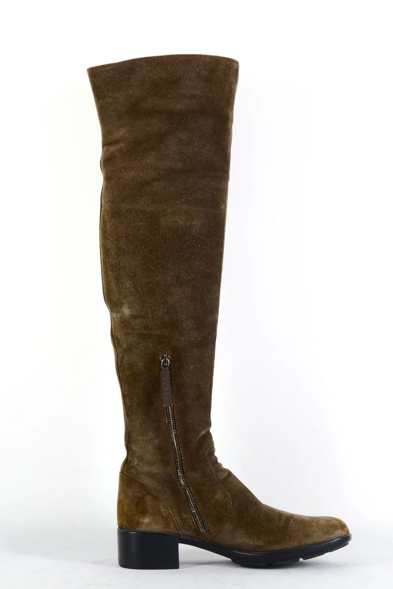 Hohe Stiefel Wildleder braun
