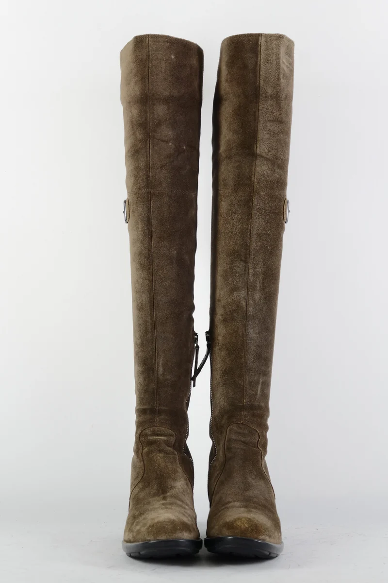 Hohe Stiefel Wildleder braun