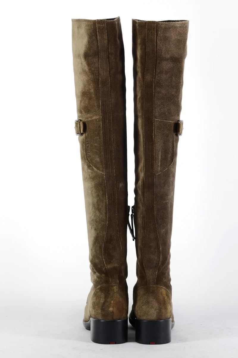 Hohe Stiefel Wildleder braun