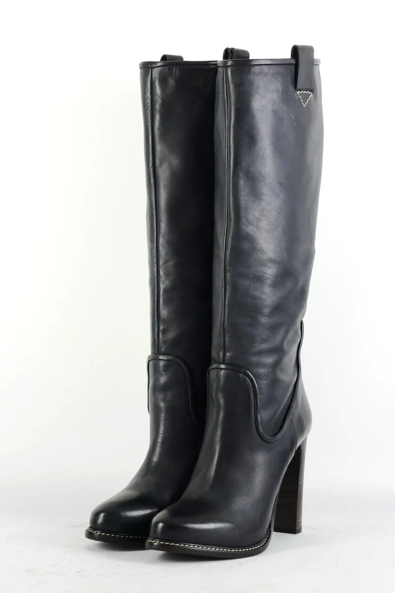 Stiefel Leder schwarz