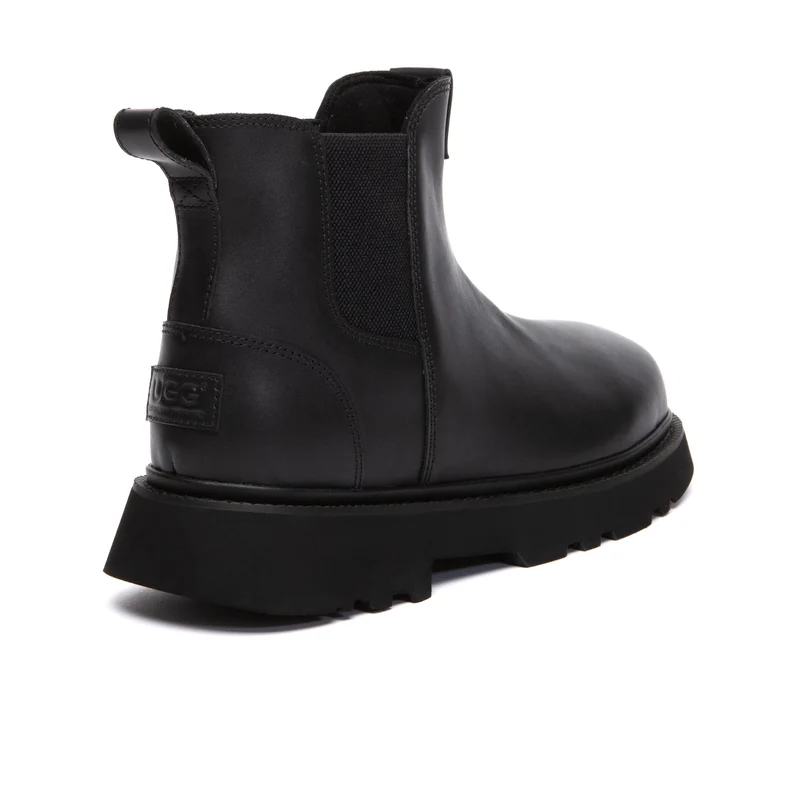 Men Black Chelsea Leather Boots