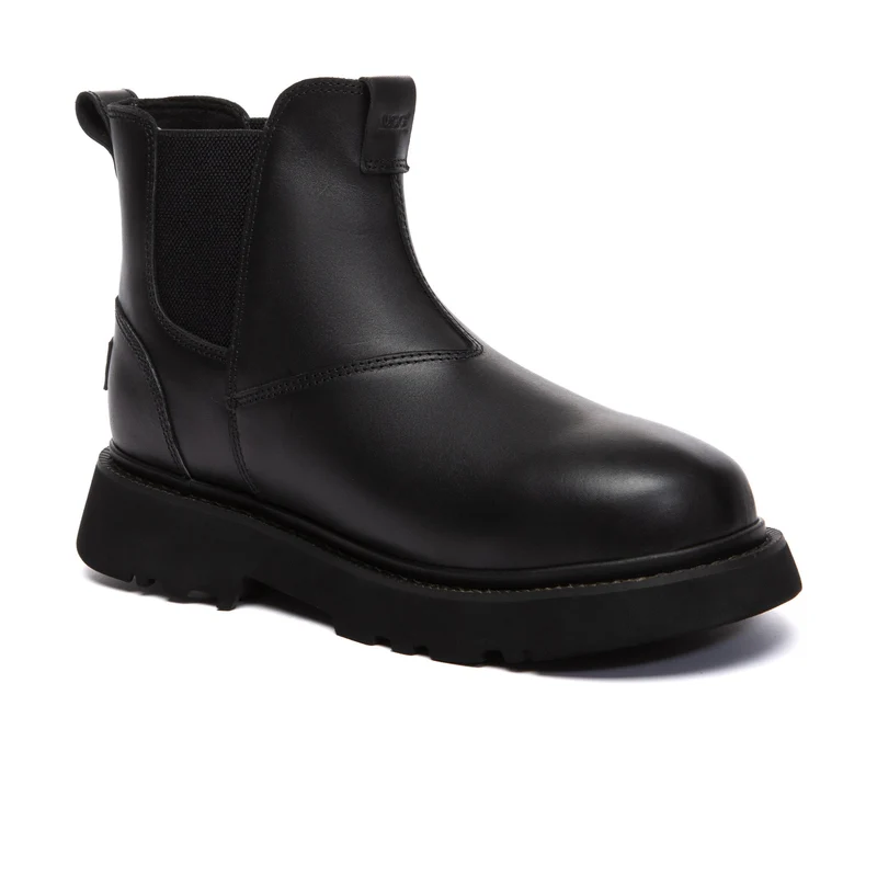 Men Black Chelsea Leather Boots