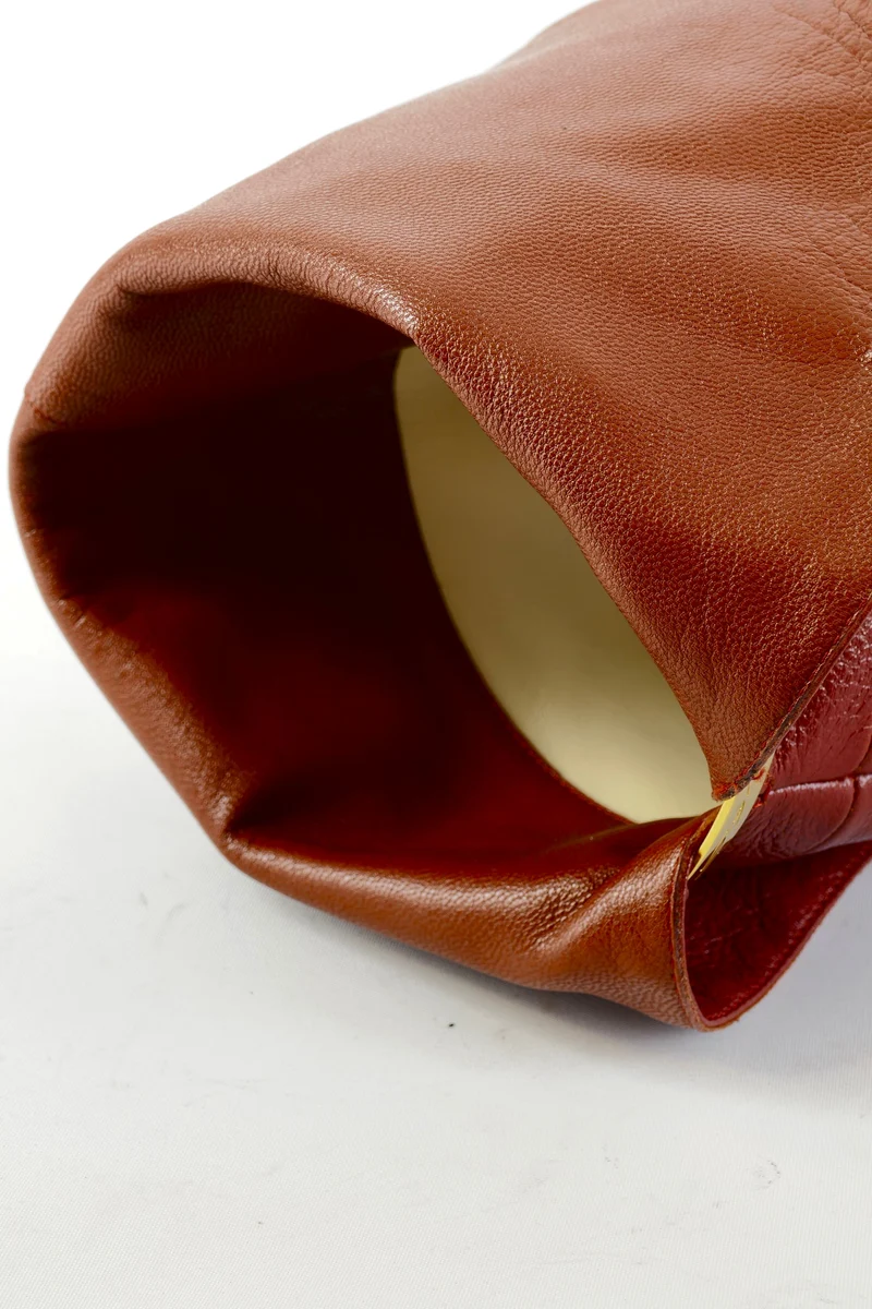 Overknees Leder bordeaux