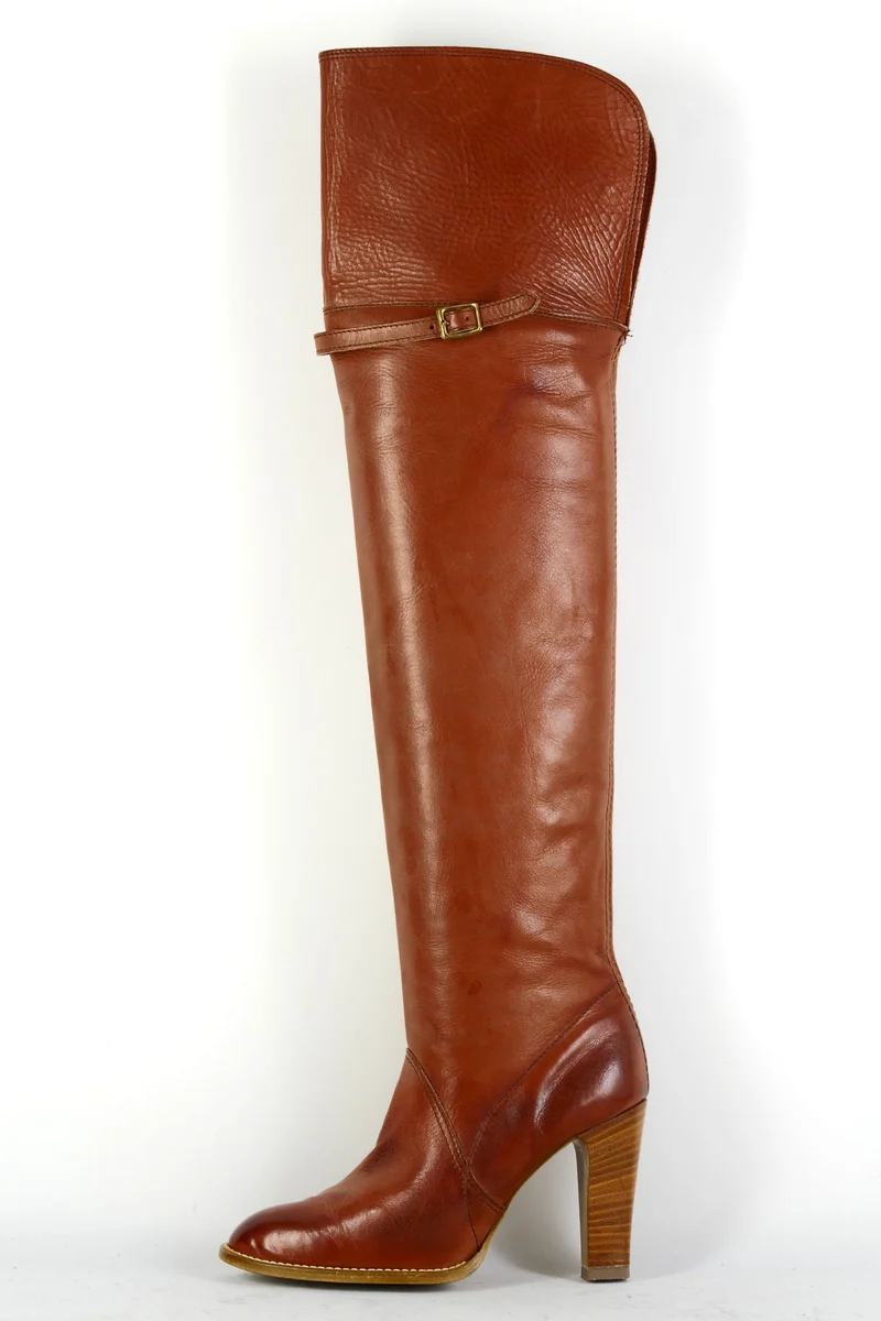Vintage-Stiefel Leder braun