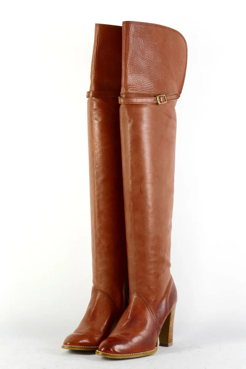 Vintage-Stiefel Leder braun