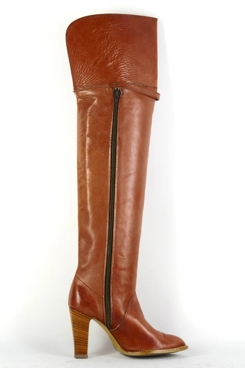 Vintage-Stiefel Leder braun