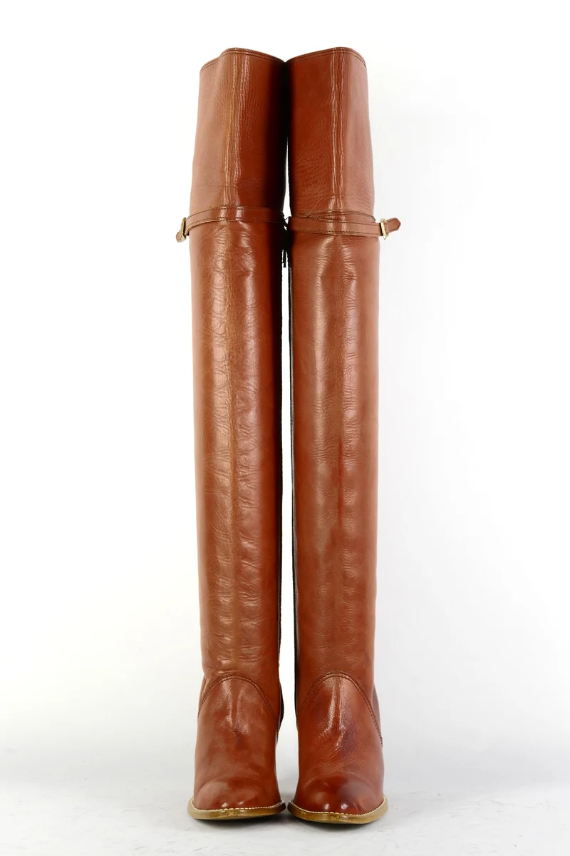 Vintage-Stiefel Leder braun