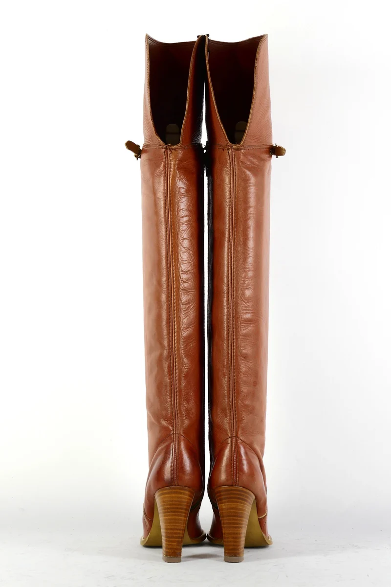 Vintage-Stiefel Leder braun