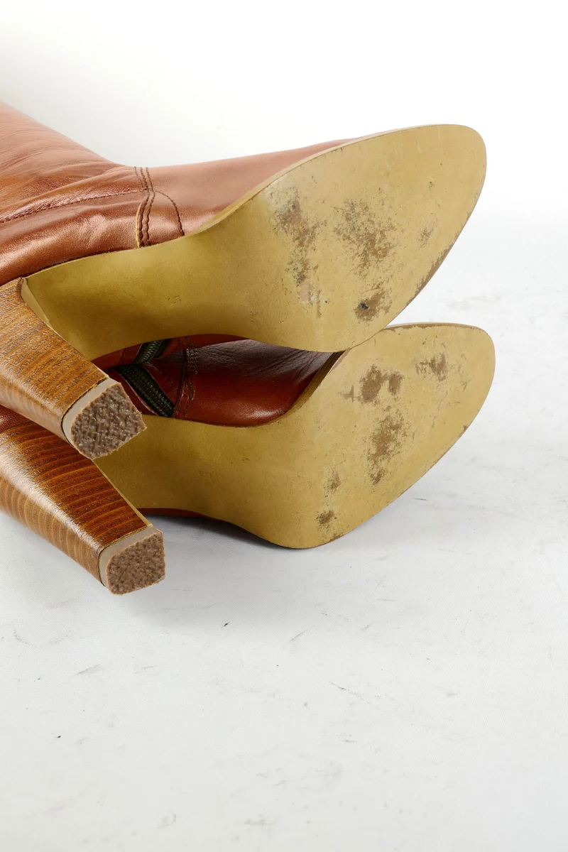 Vintage-Stiefel Leder braun