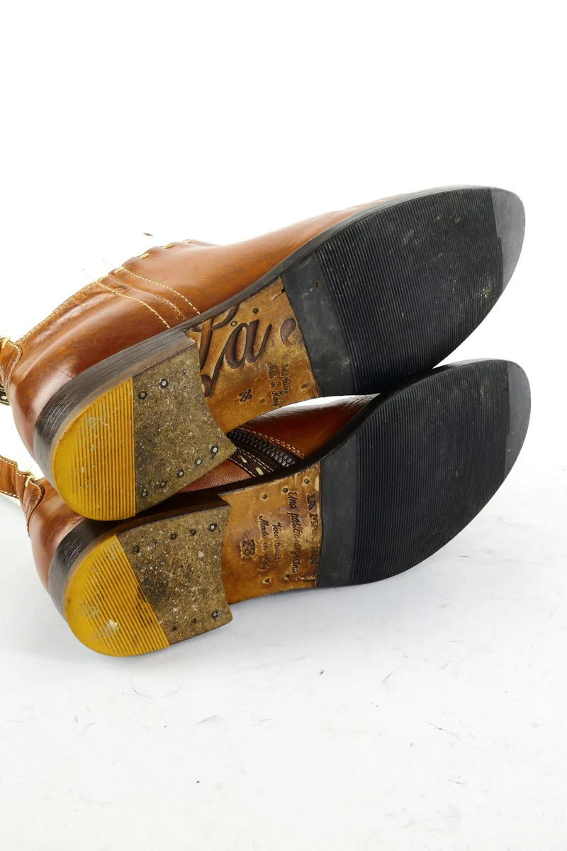 Stiefel Leder weiß