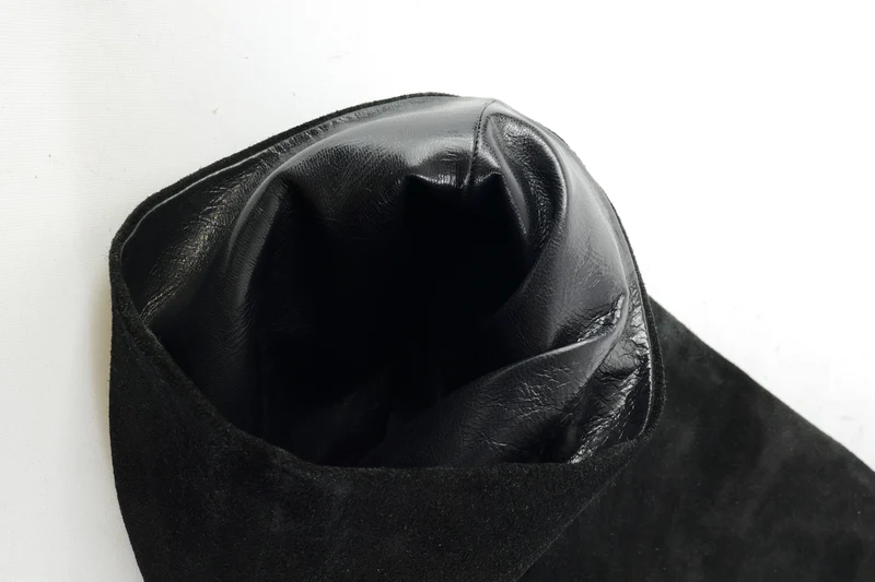 Overknees Wildleder schwarz
