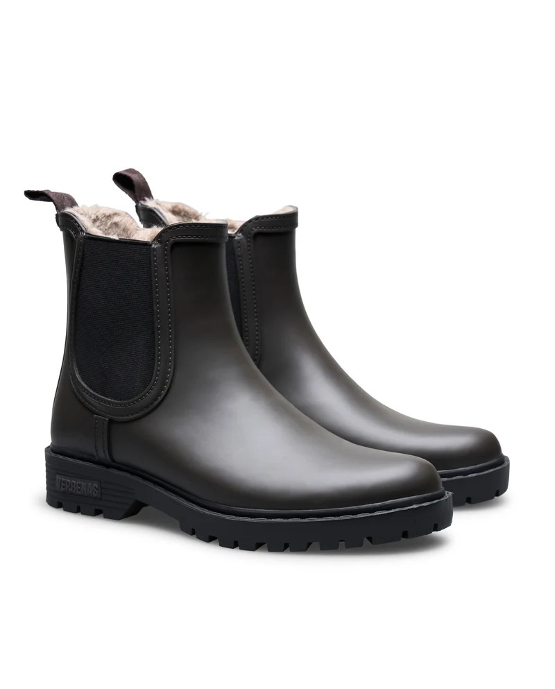 Bota de Agua Gaudi Fur Smooth Brown/Black