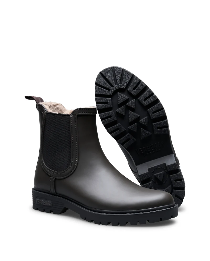Bota de Agua Gaudi Fur Smooth Brown/Black
