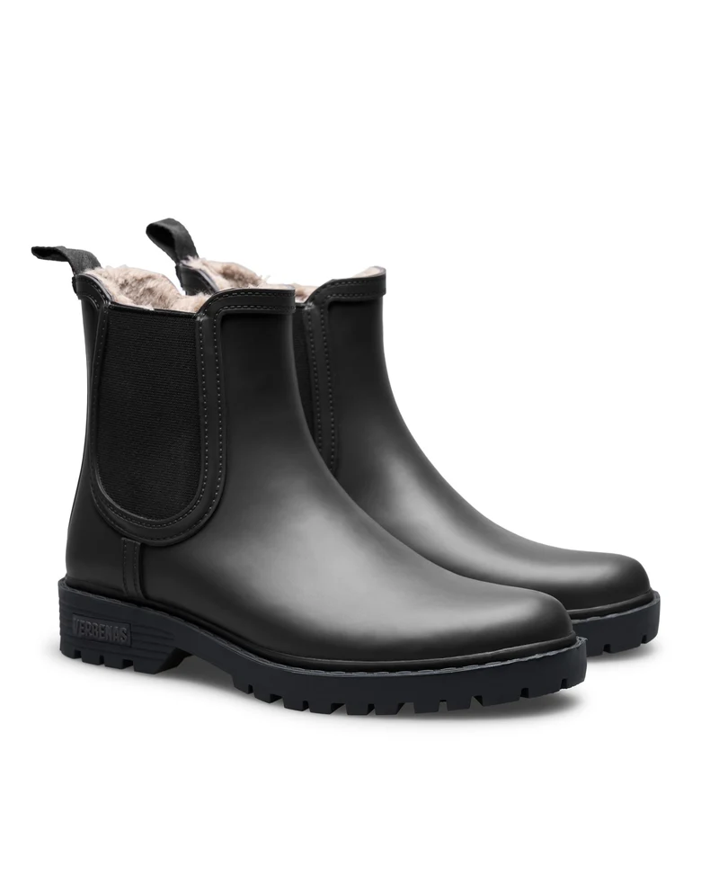 Bota de Agua Gaudi Fur Smooth Black/Black
