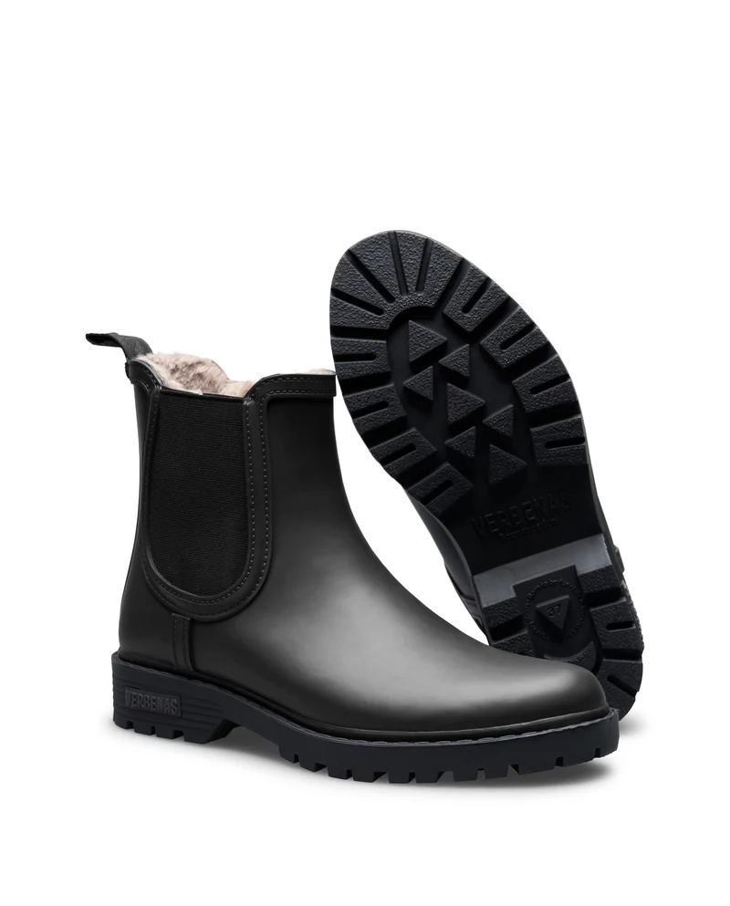 Bota de Agua Gaudi Fur Smooth Black/Black