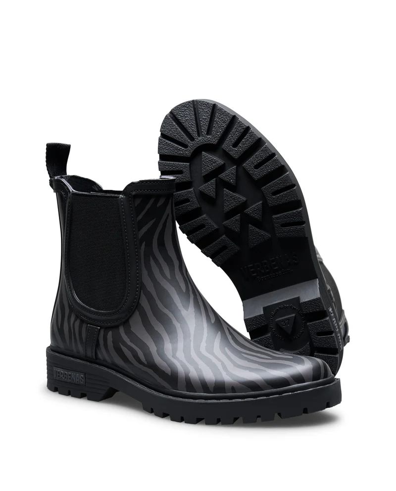 Bota de Agua Gaudi Smooth Animal Black Zebra/Black