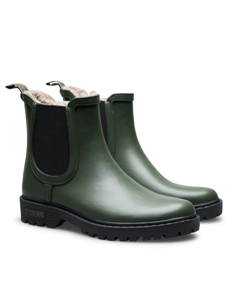 Bota de Agua Gaudi Fur Smooth Kaki/Black