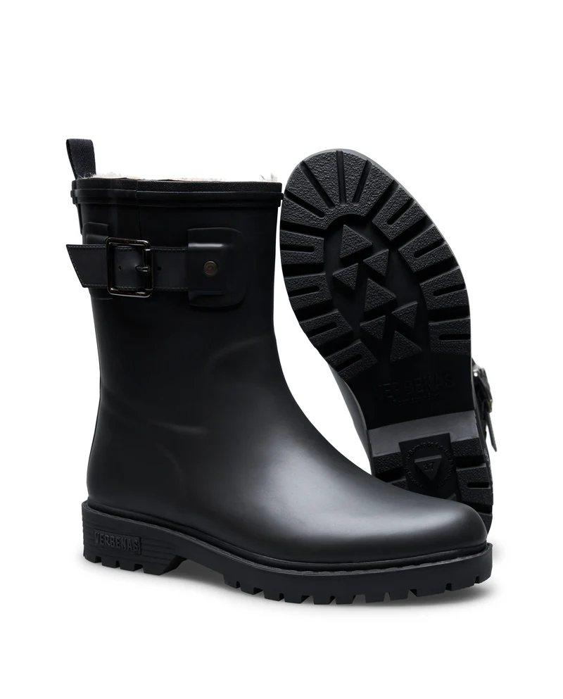 Bota de Agua Gadea Fur Smooth Black/Black