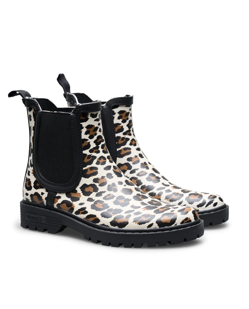 Bota de Agua Gaudi Fur Smooth Animal Crudo Leo/Black