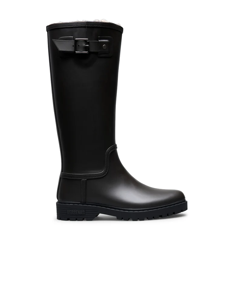 Bota de Agua Greta Fur Smooth Brown/Black