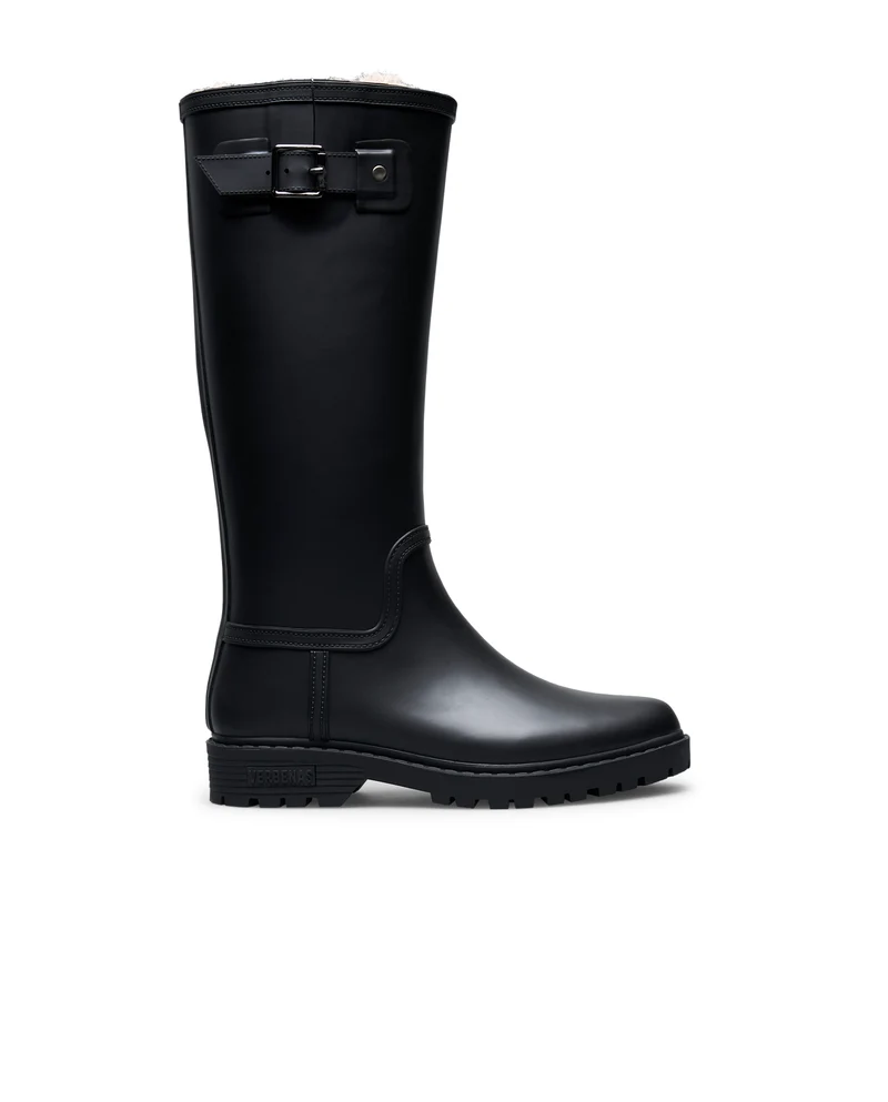 Bota de Agua Greta Fur Smooth Black/Black