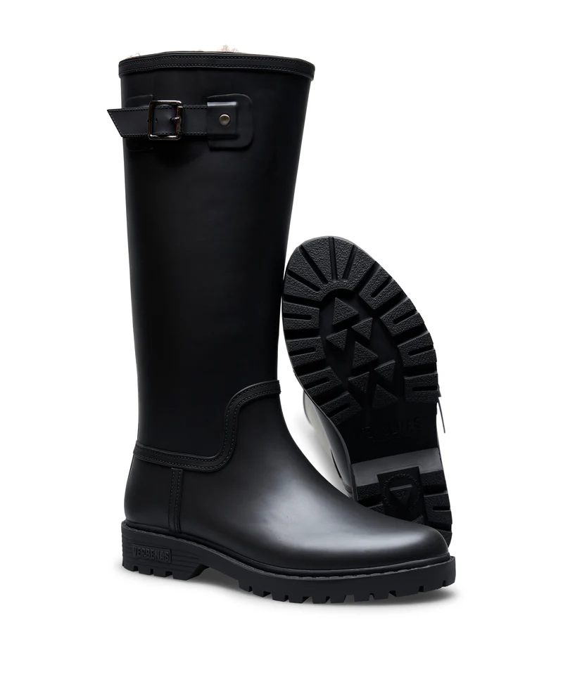 Bota de Agua Greta Fur Smooth Black/Black