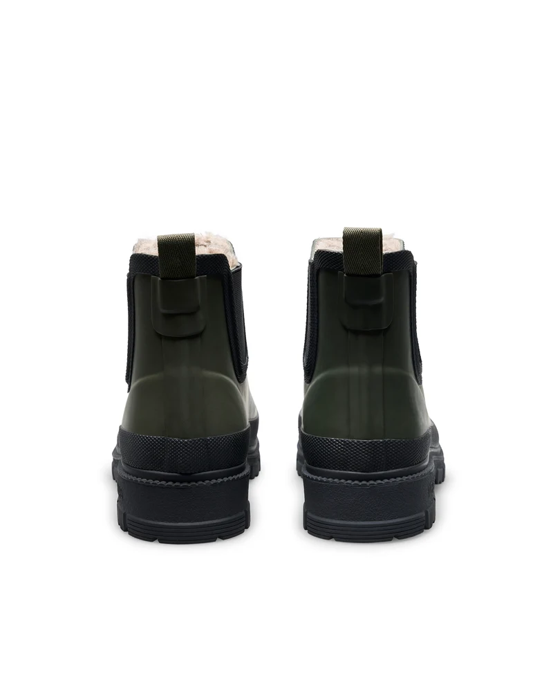 Bota de Agua Lua Fur Smooth Kaki/Black