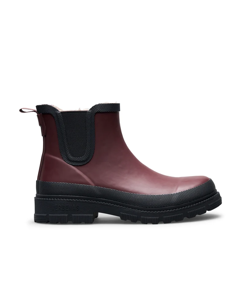 Bota de Agua Lua Fur Smooth Bordo/Black
