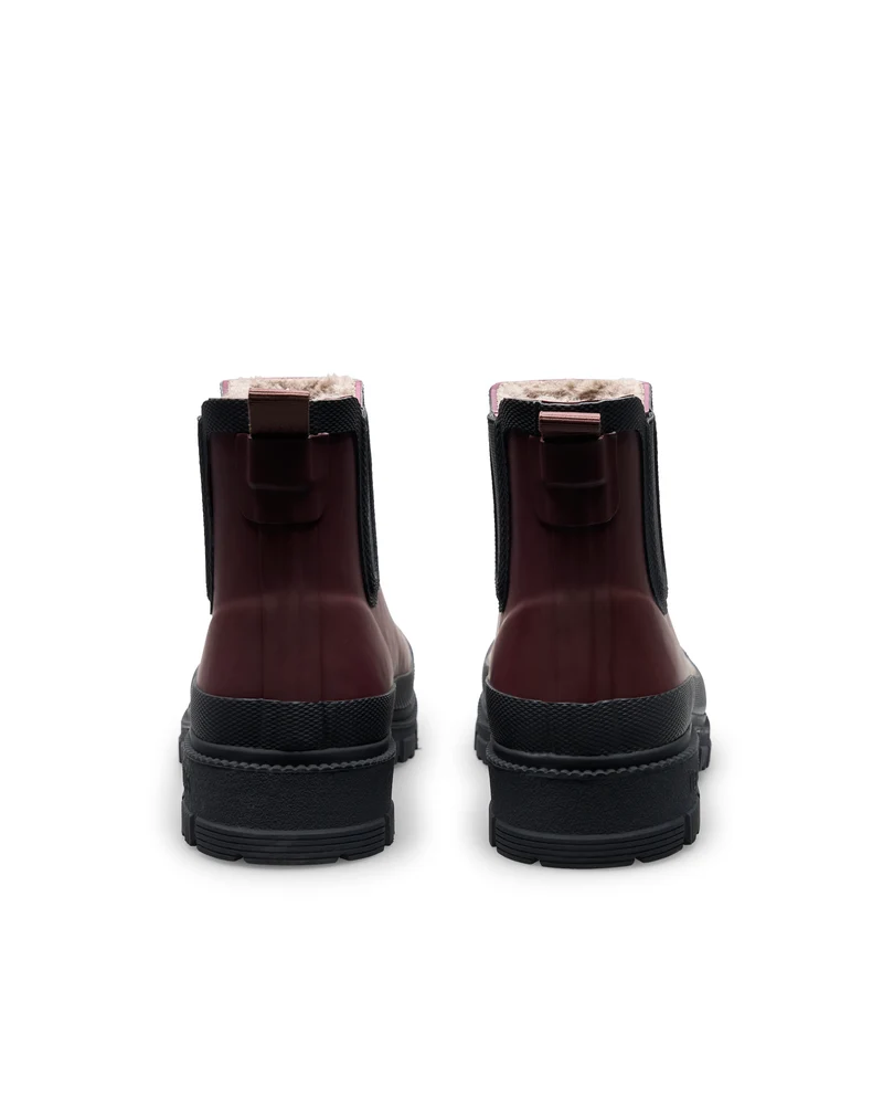 Bota de Agua Lua Fur Smooth Bordo/Black