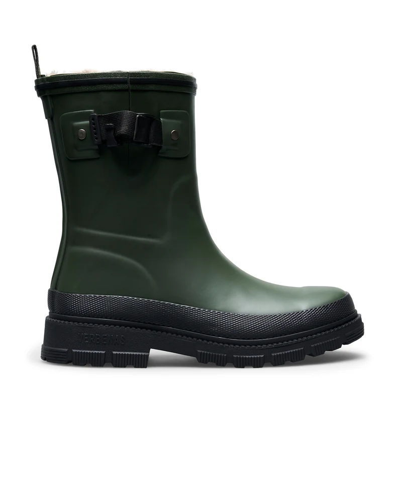 Bota de Agua Lina Fur Smooth Kaki/Black