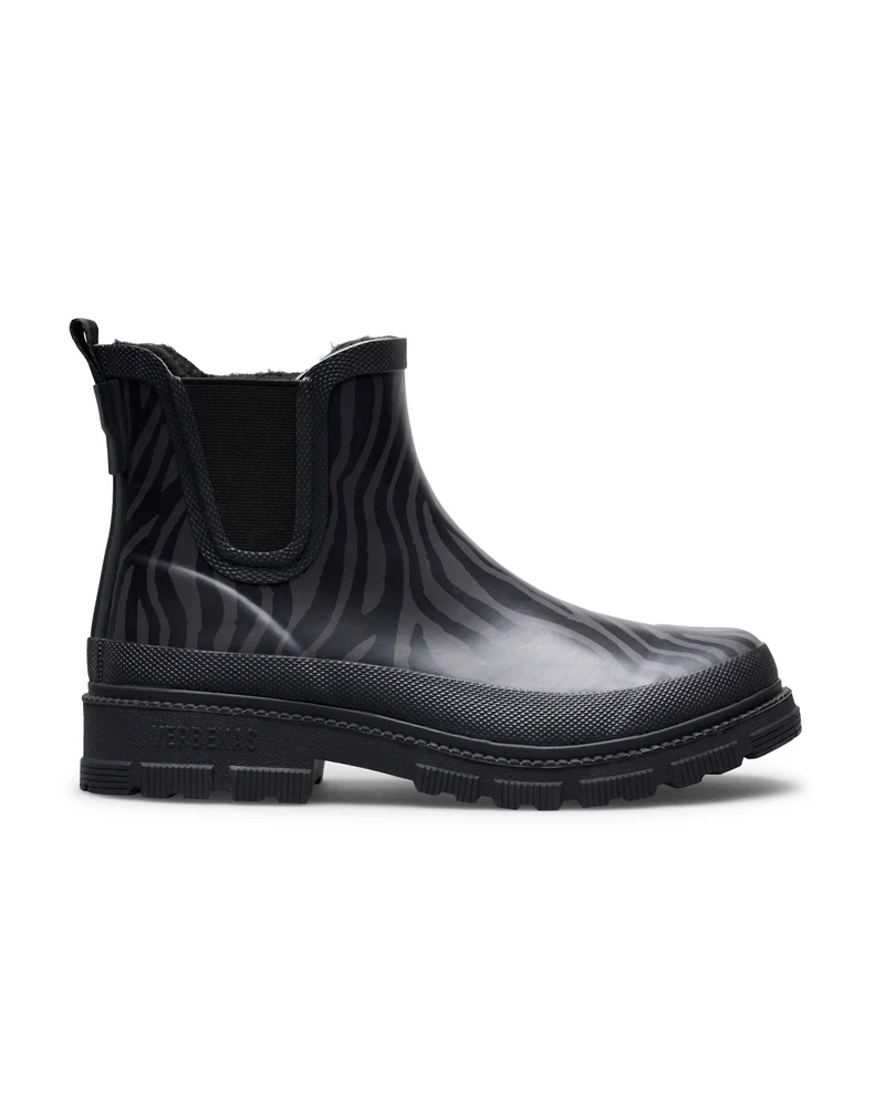 Bota de Agua Lua Fur Smooth Animal Black Zebra/Black