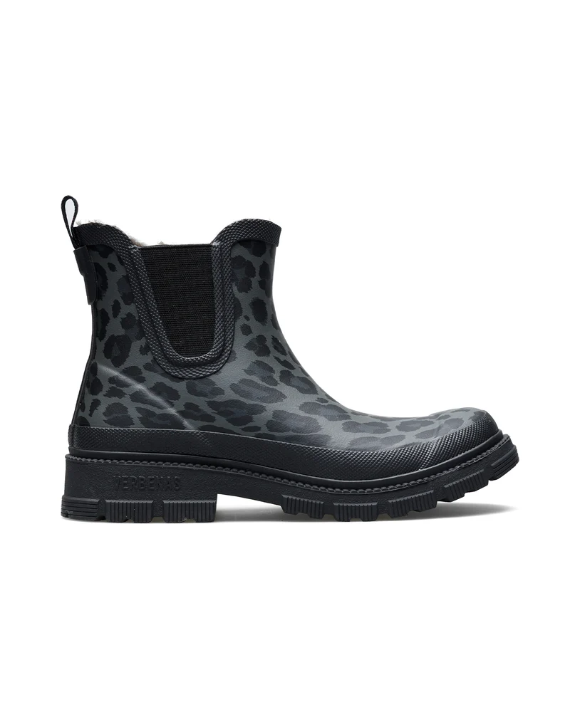 Bota de Agua Lua Fur Smooth Animal Black Leo/Black