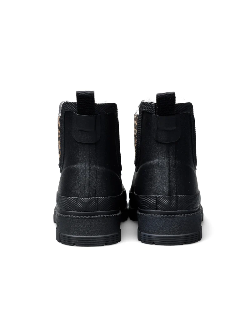Bota de Agua Lua Fur Smooth Combi Animal Black/Sand Leo