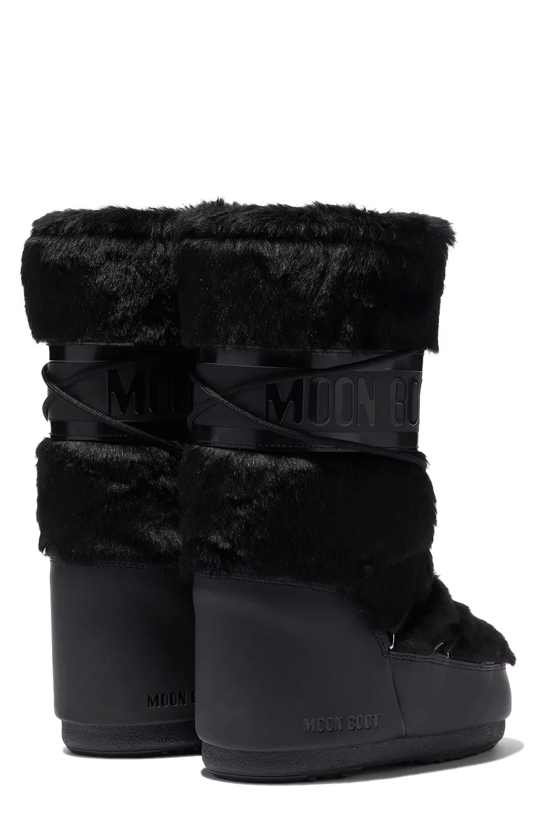 Moon Boot Damen Stiefel Icon Faux Fur Schwarz
