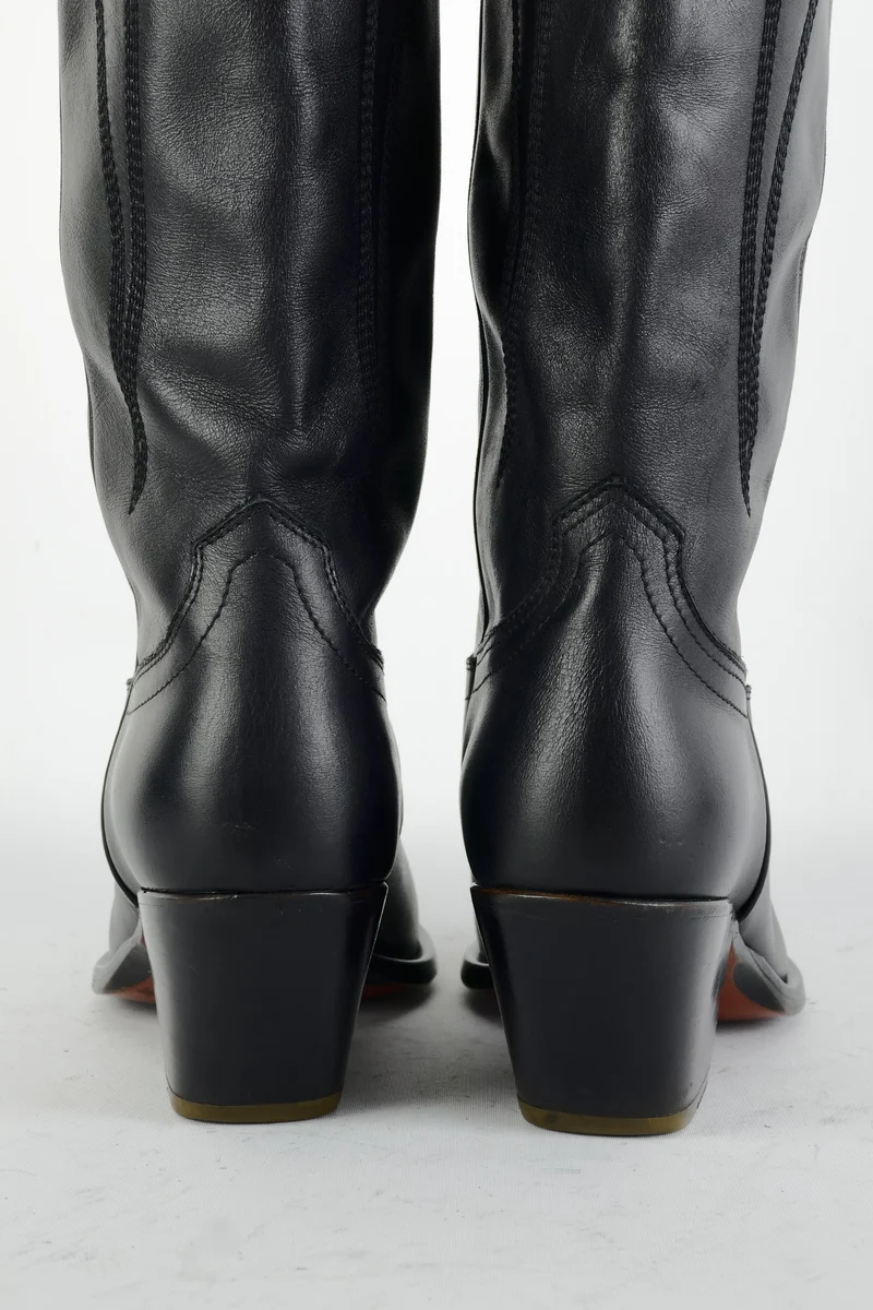 Overknees Leder schwarz