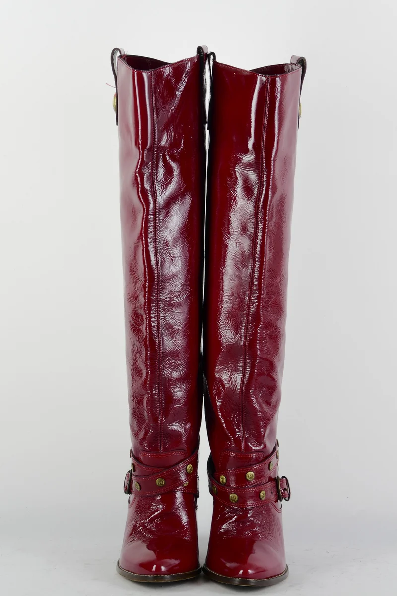 Stiefel Leder bordeaux