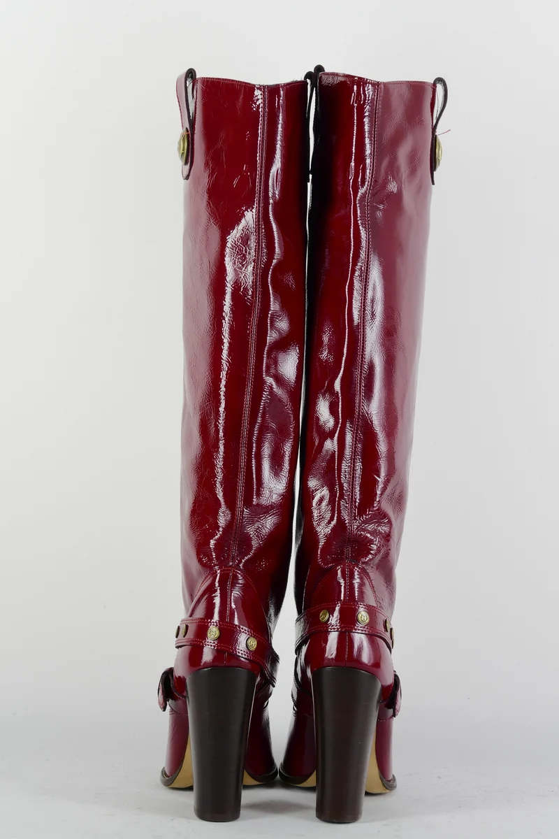 Stiefel Leder bordeaux