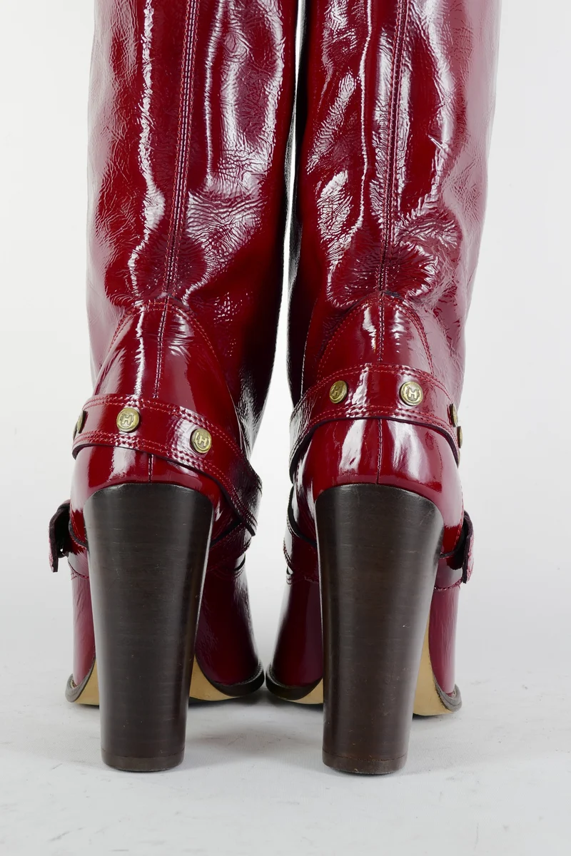 Stiefel Leder bordeaux