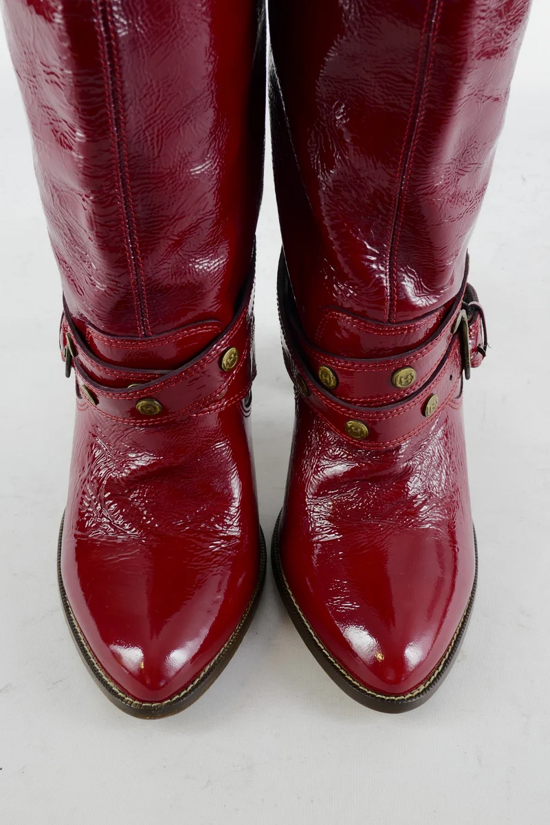 Stiefel Leder bordeaux