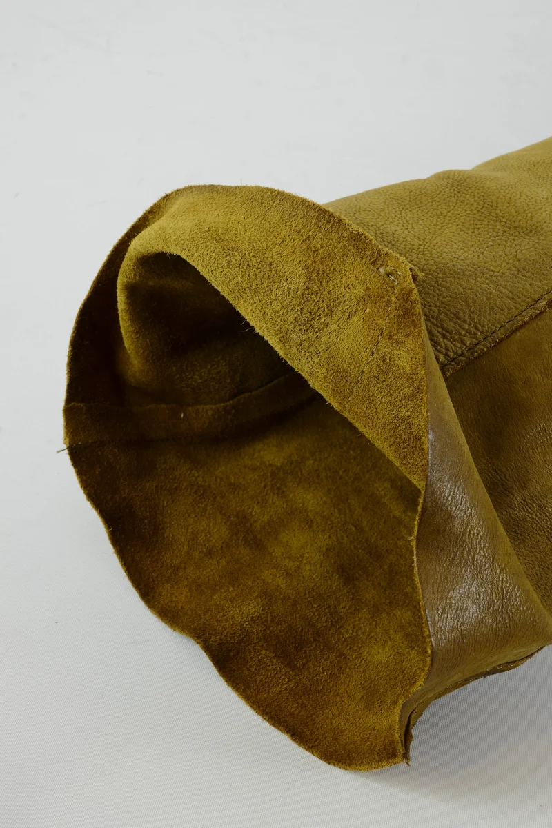 Hohe Stiefel Leder senffarben