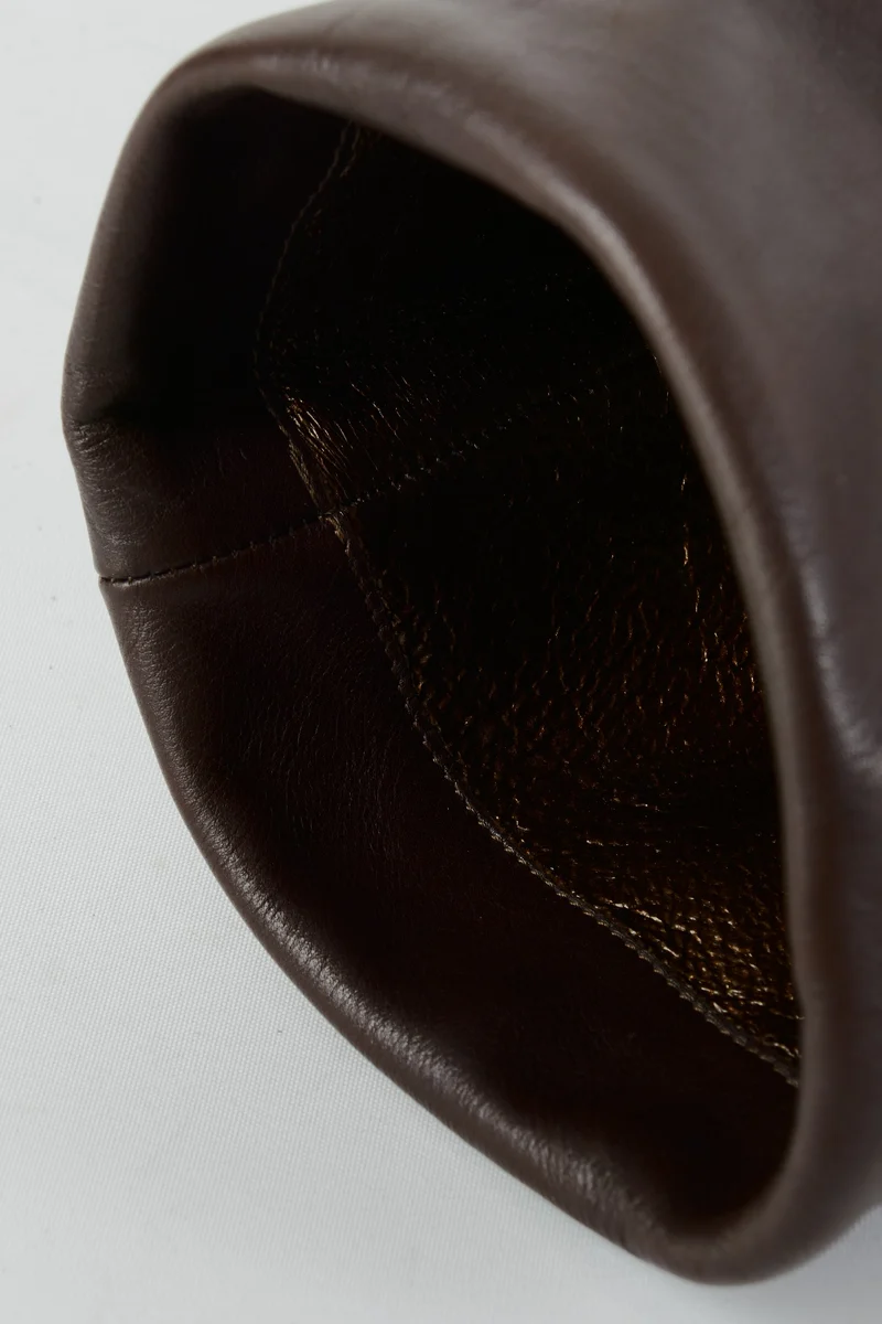 Stiefel Leder dunkelbraun