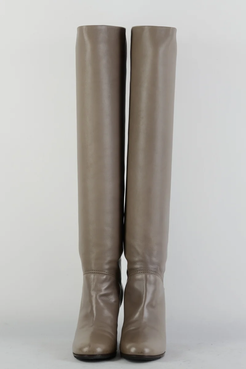Hohe Stiefel Leder schlamm