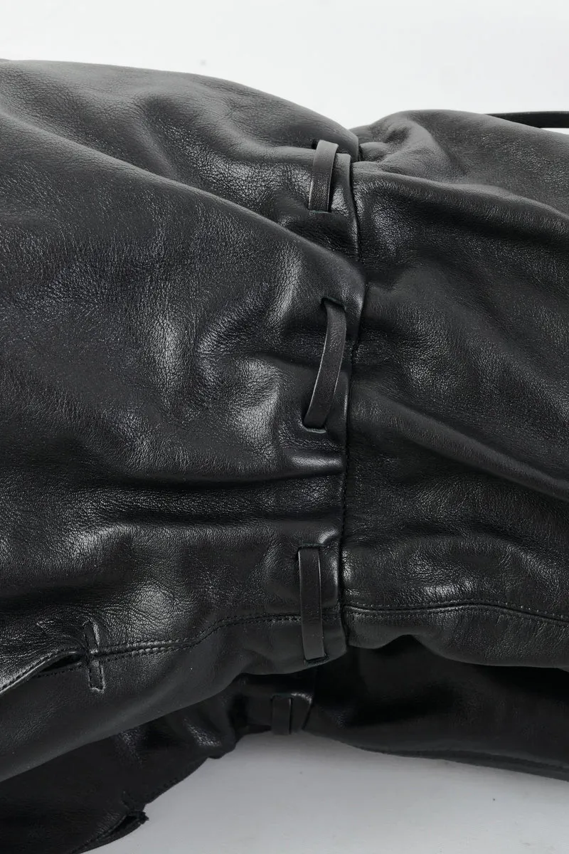 Overknees Leder schwarz
