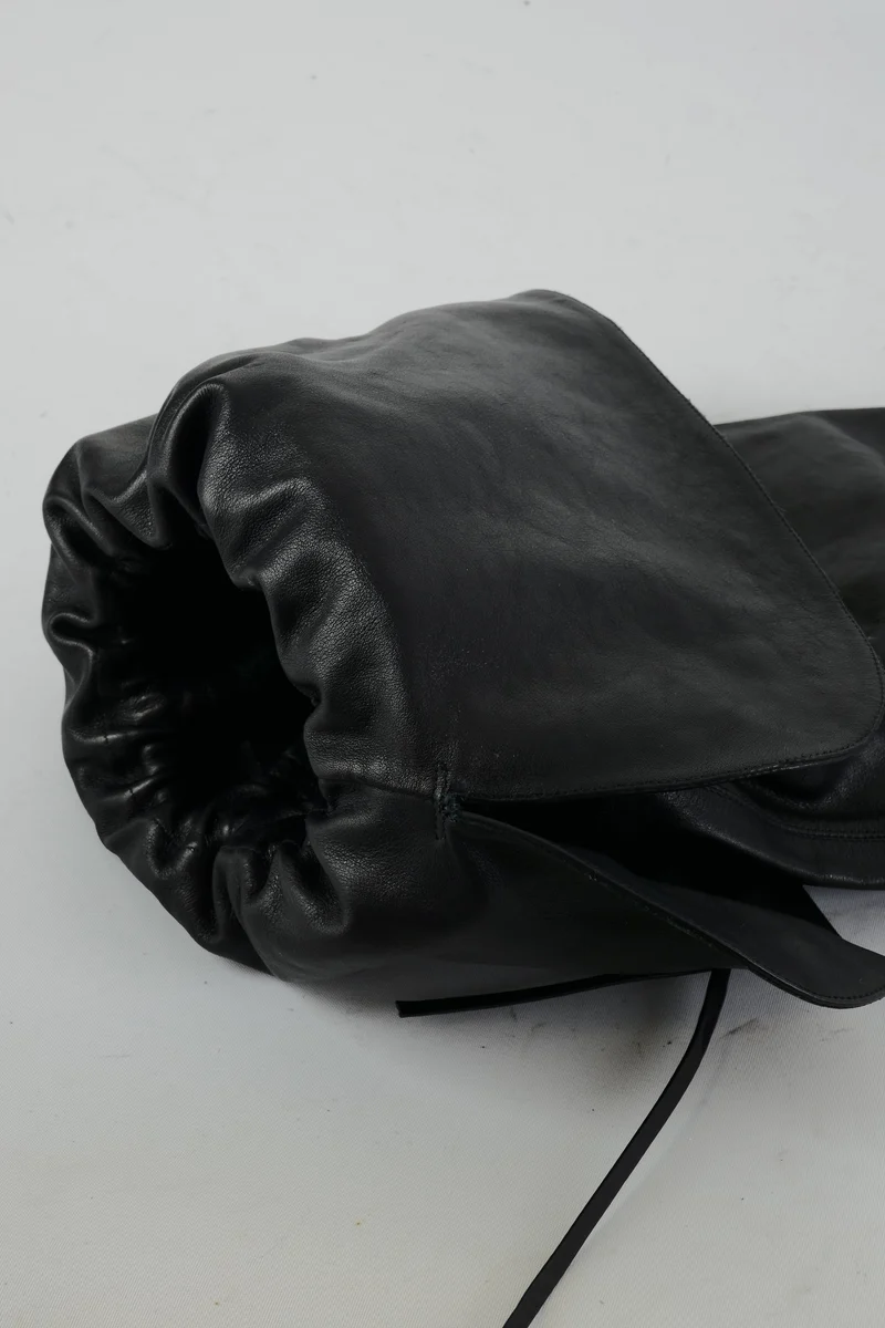 Overknees Leder schwarz