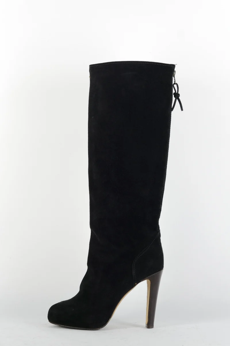 Stiefel Wildleder schwarz