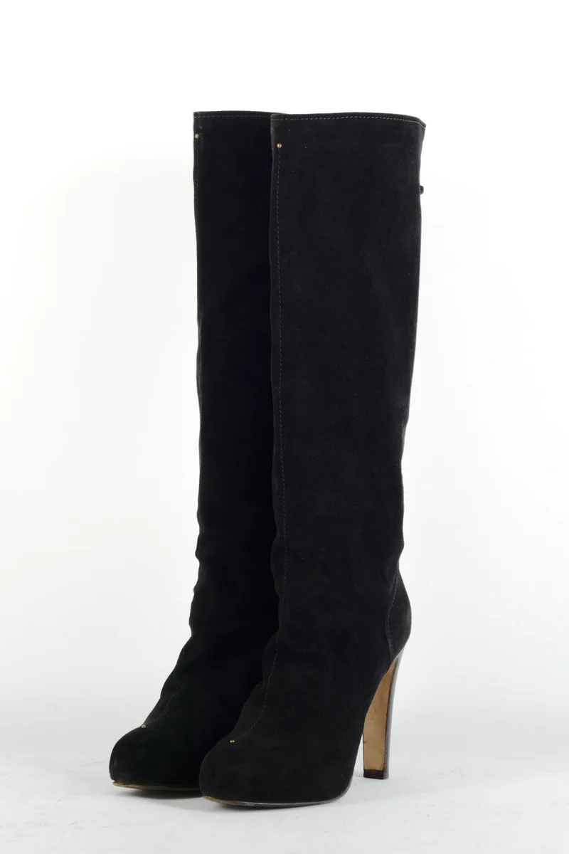 Stiefel Wildleder schwarz