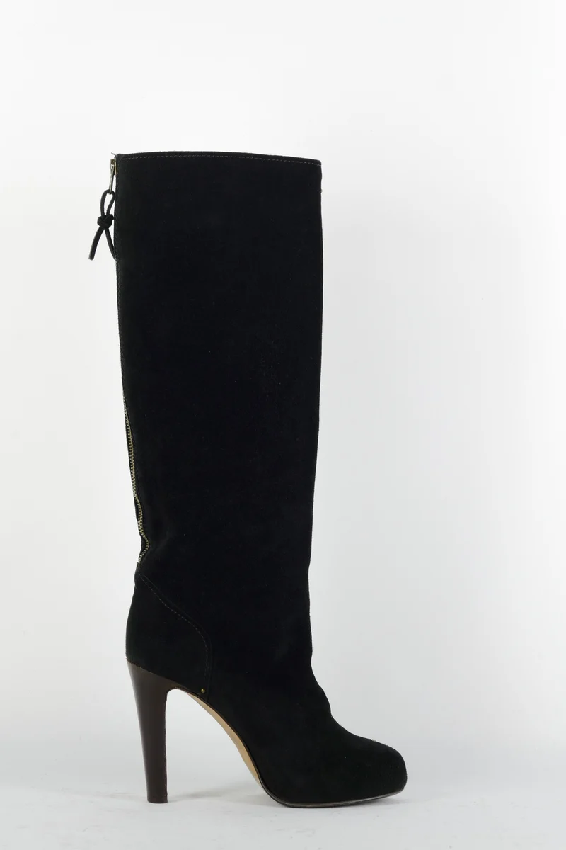 Stiefel Wildleder schwarz