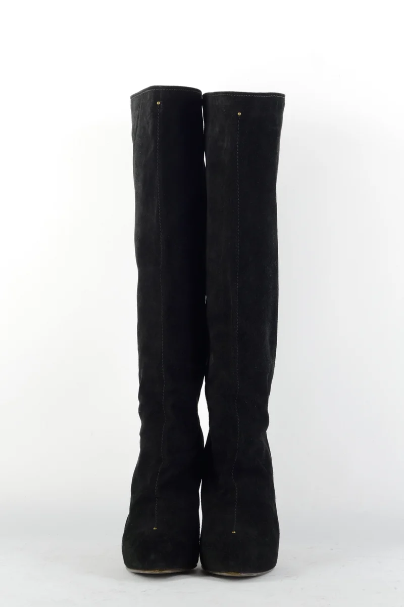 Stiefel Wildleder schwarz