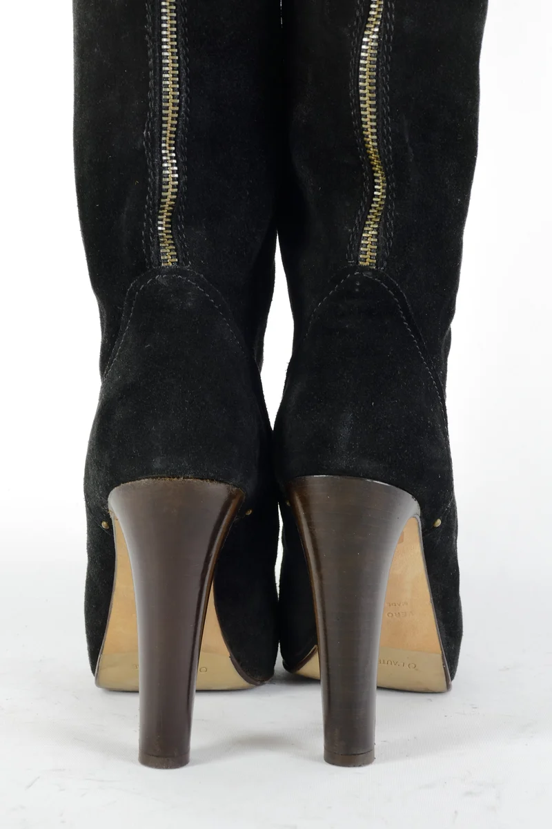 Stiefel Wildleder schwarz