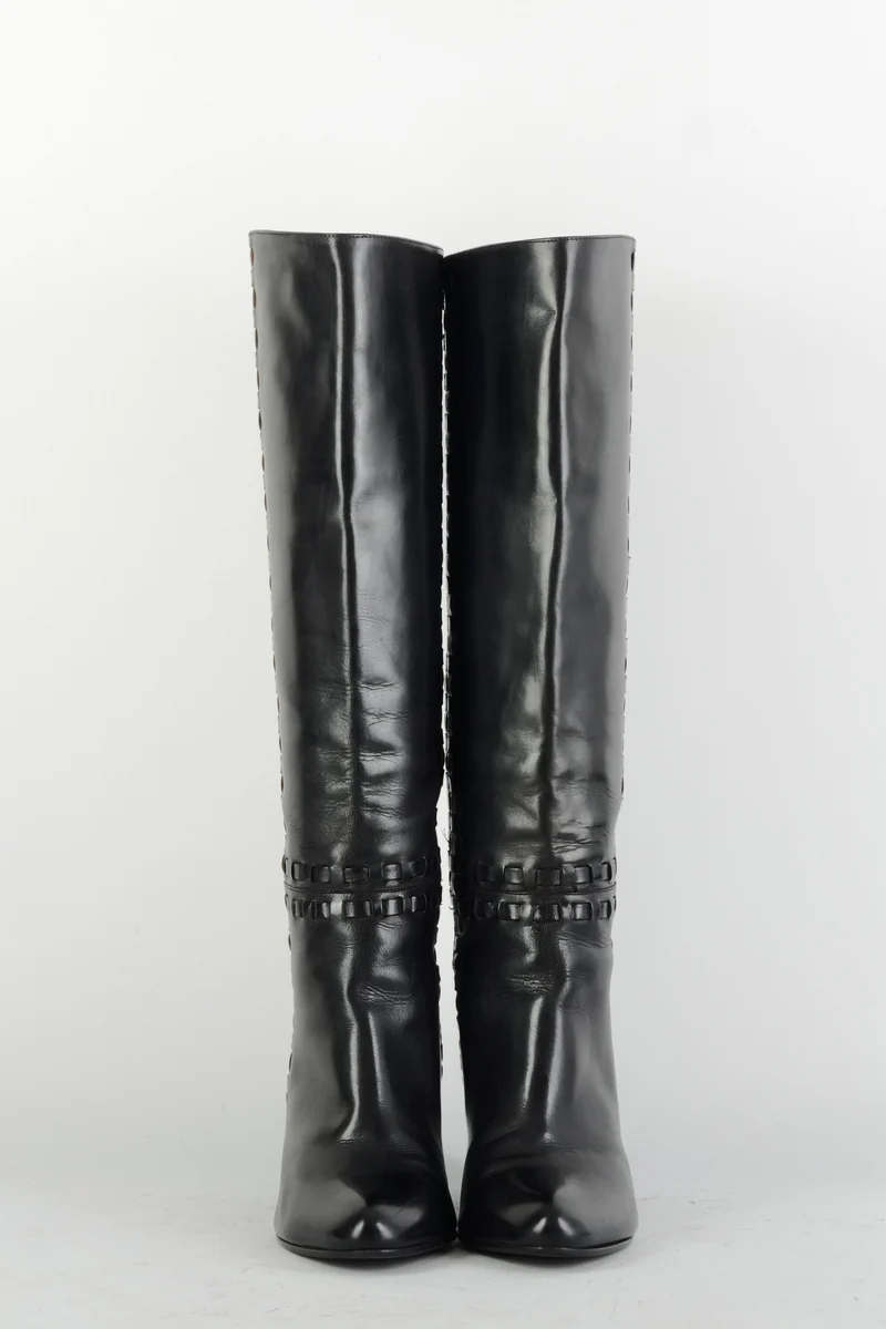 Stiefel Leder schwarz